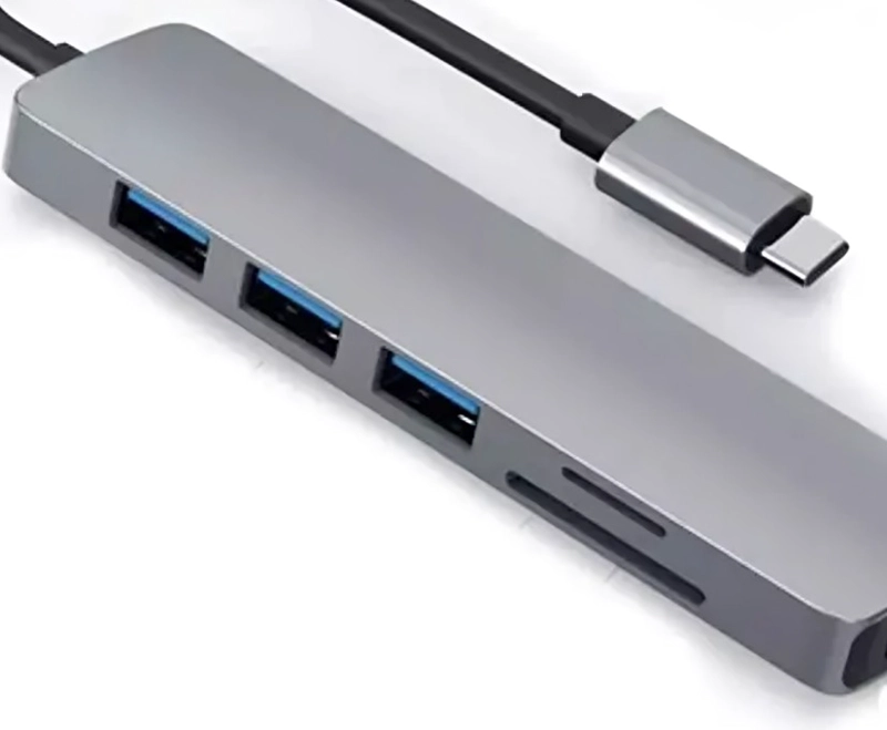 ADAPTADOR USB HUB HDMI TIPO C 3 X USB 3.0 6EN1 - 1