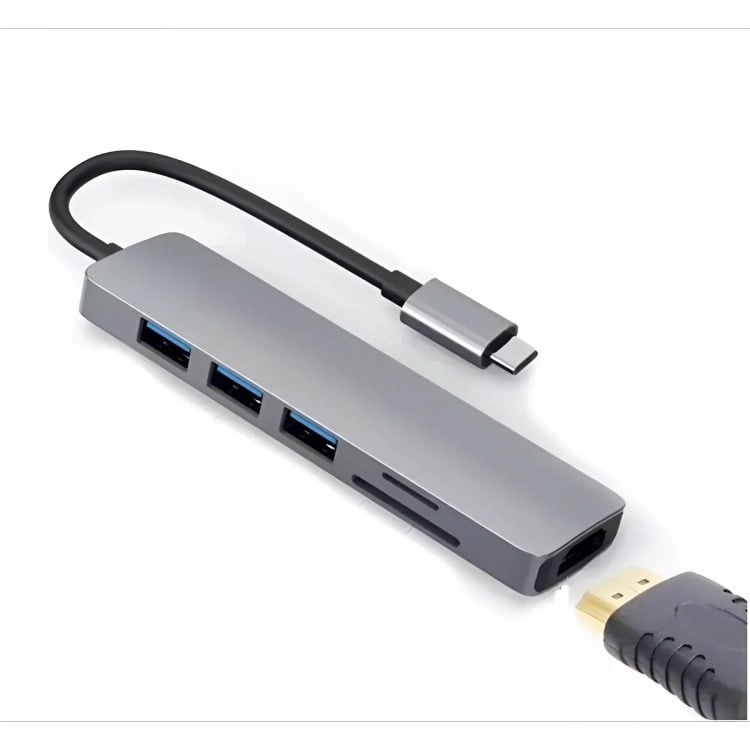 ADAPTADOR USB HUB HDMI TIPO C 3 X USB 3.0 6EN1 - 3