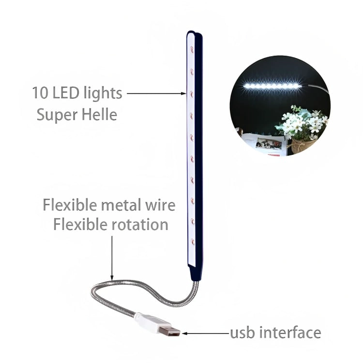 LAMPARA LED USB LINTERNA FLEXIBLE NOTEBOOK - 3