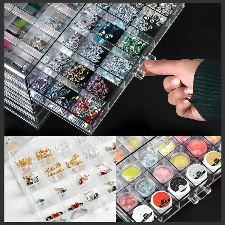 ORGANIZADOR EXHIBIDOR DE JOYAS ACCESORIOS DE UÑAS ACRILICO - 3