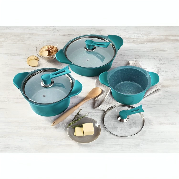 BATERIA COCINA 6 PIEZAS ALUMINIO FUNDIDO CALIPSO BOHLIER 2.3 - 4