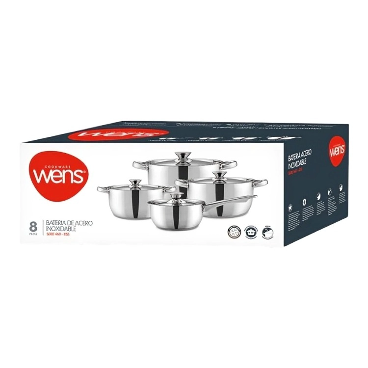 BATERIA DE COCINA 8 PIEZAS ACERO INOXIDABLE 470-8SS - 2