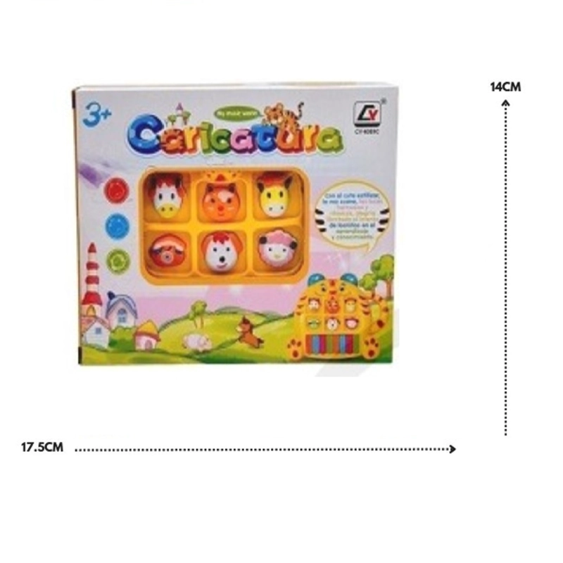 PACK X 3 PIANO CARICATURA TIGRE ESPAÑOL - 1