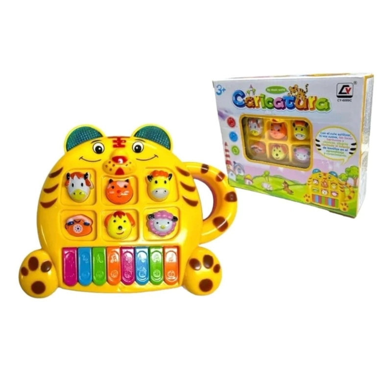 PACK X 3 PIANO CARICATURA TIGRE ESPAÑOL - 2