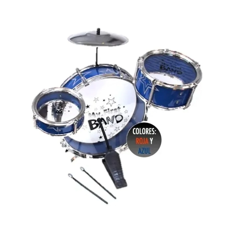 PACK X 3 BATERIA DE JUGUETE PARA NIÑOS BIG BAND AZUL - 3