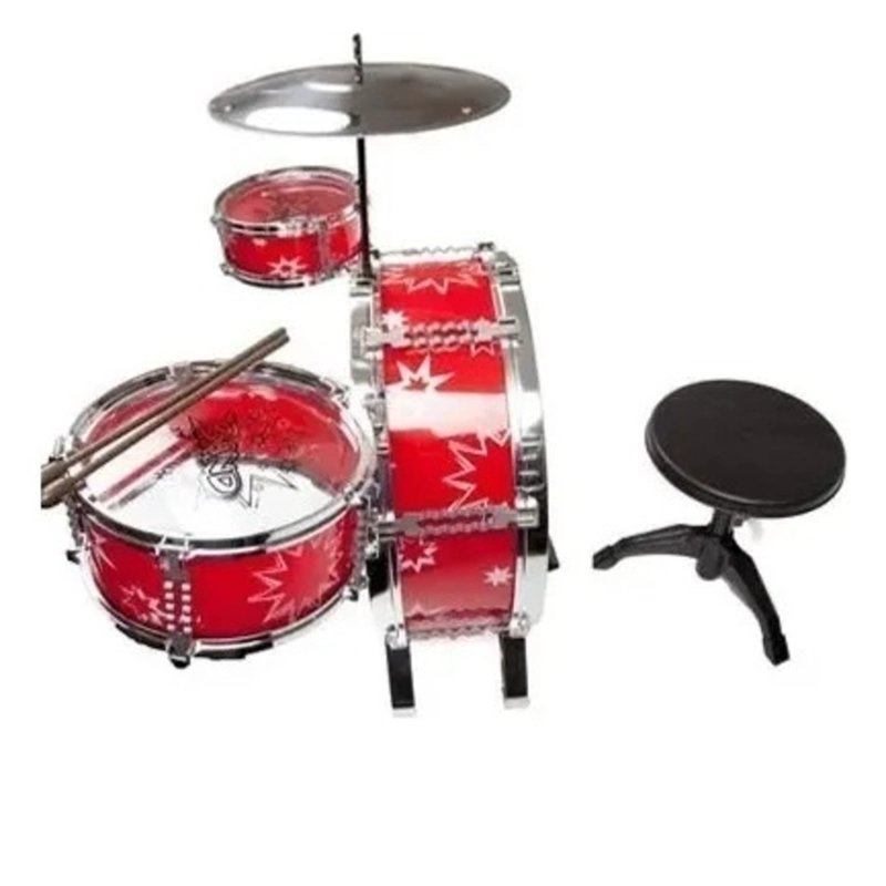 PACK X 3 BATERIA DE JUGUETE PARA NIÑOS BIG BAND ROJO - 1