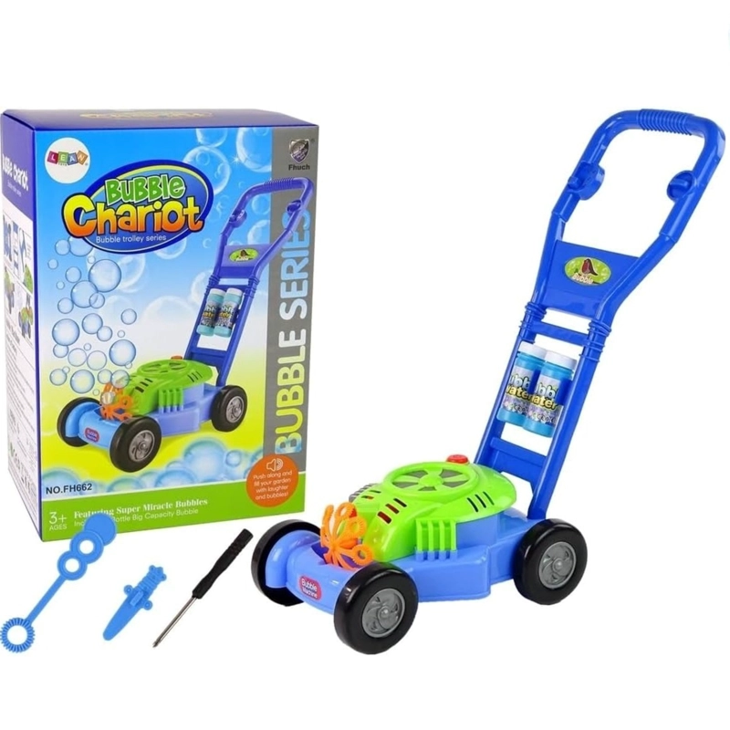 PACK X 3 JUGUETE CARRITO DE EMPUJE LANZA BURBUJAS - 1