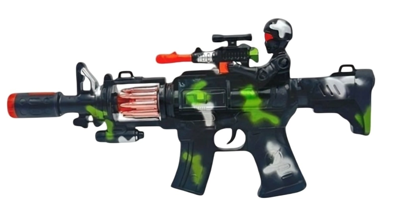 PAK DE 3 PISTOLA SOLDADO MOVIMIENTO HUMO LUZ Y SONIDO - 1