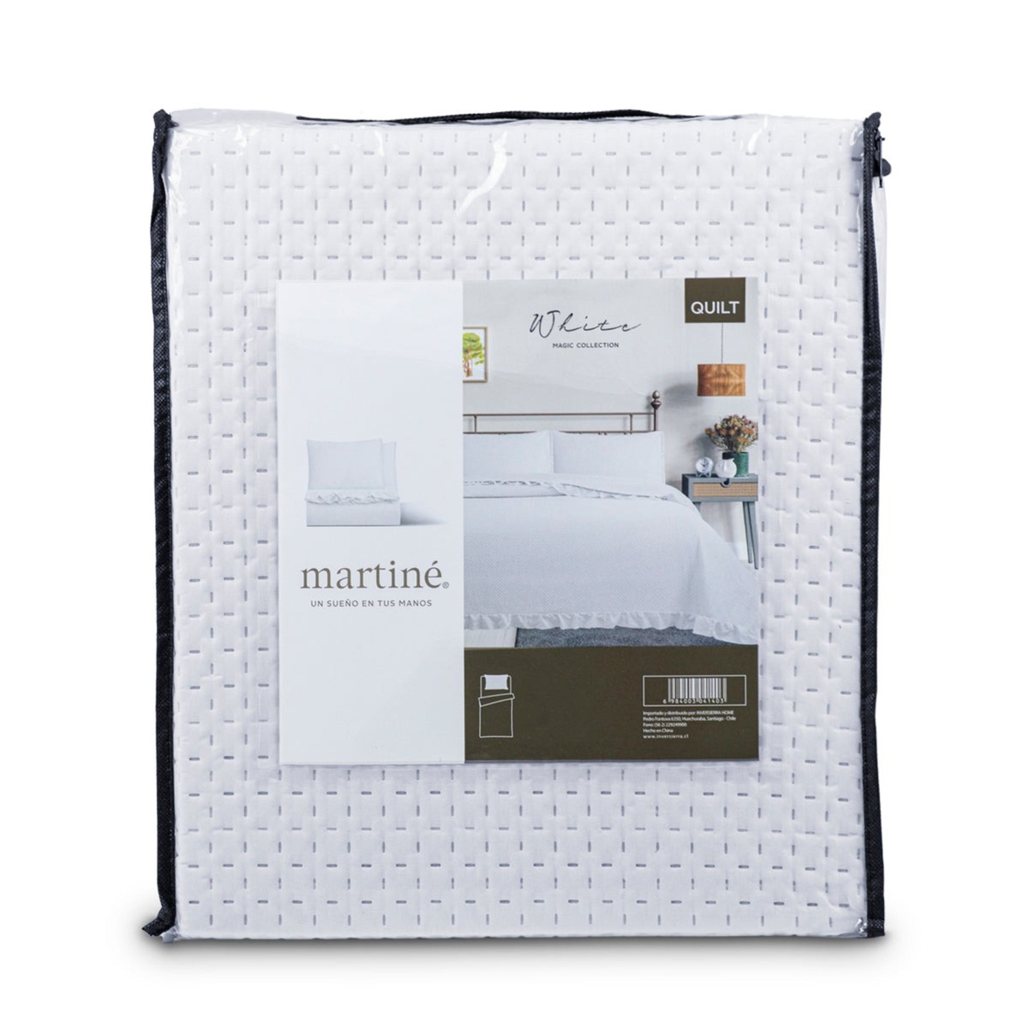 CUBRECAMA QUILT REVERSIBLE SUPER KING 270 X 260 CM  BLANCO- MAGIC COLLECTION MARTINE - 1