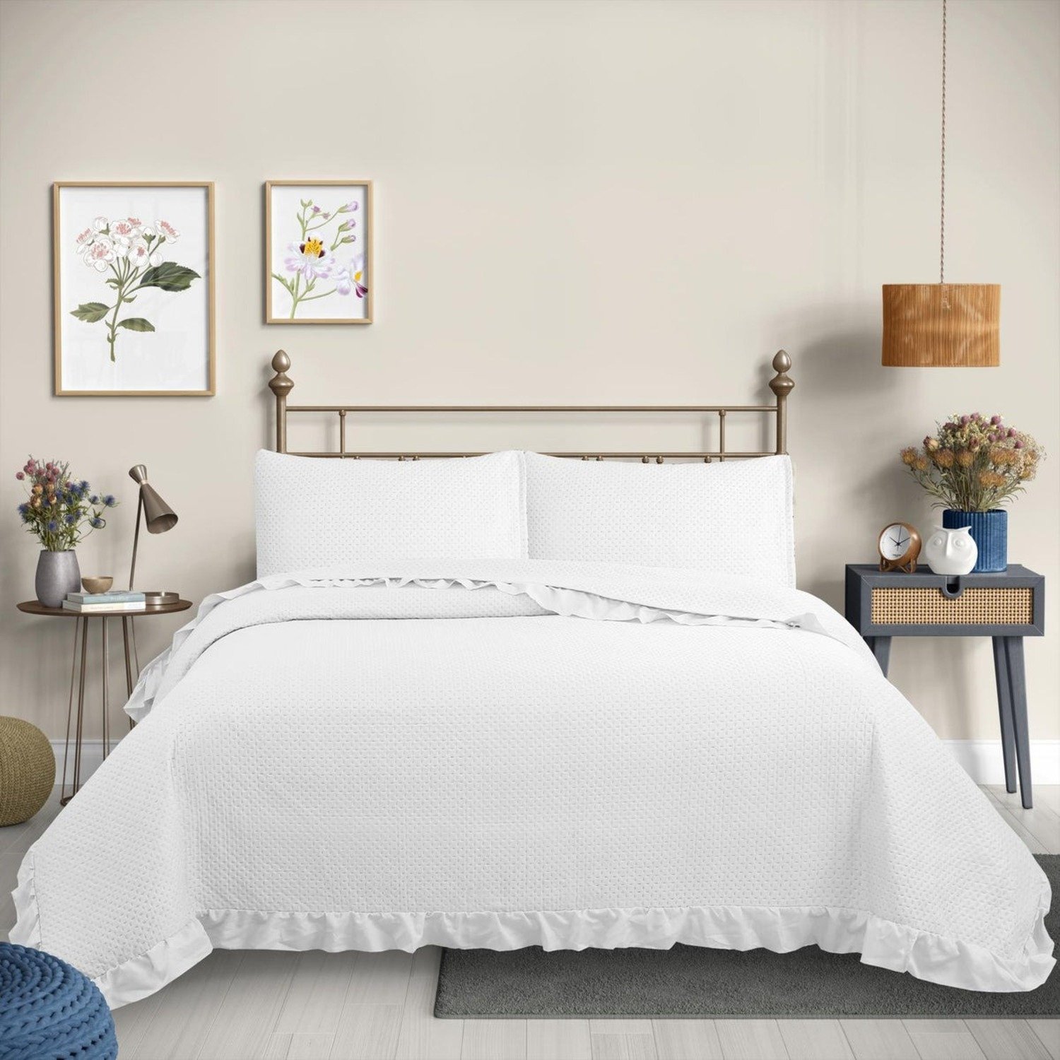 CUBRECAMA QUILT REVERSIBLE SUPER KING 270 X 260 CM  BLANCO- MAGIC COLLECTION MARTINE - 2