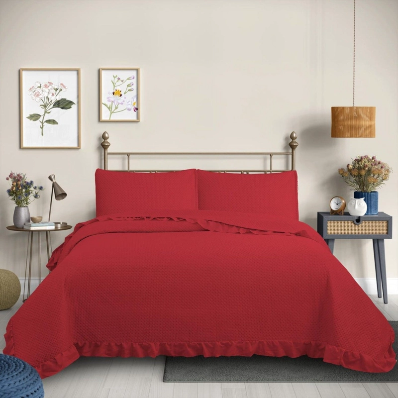 CUBRECAMA QUILT REVERSIBLE SUPER KING 270 X 260 CM ROJO - MAGIC COLLECTION MARTINE - 1