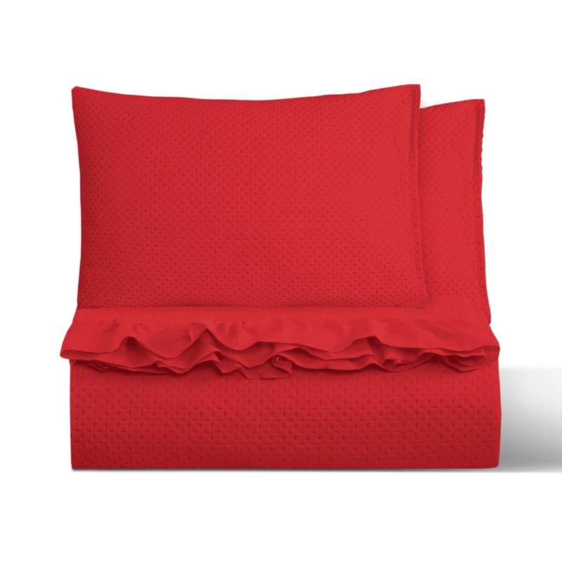 CUBRECAMA QUILT REVERSIBLE SUPER KING 270 X 260 CM ROJO - MAGIC COLLECTION MARTINE - 2