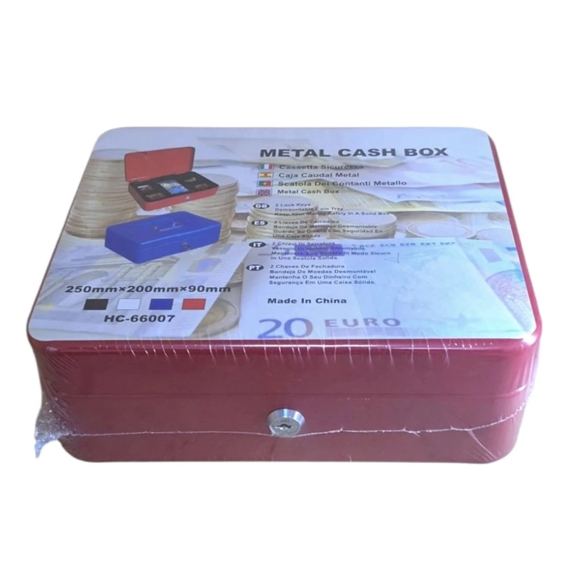 CAJA FUERTE SEGURIDAD METALICA LLAVE PARA DINERO - 4