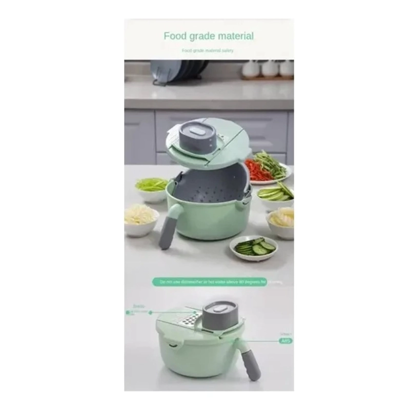 PICADOR RALLADOR CORTADOR VERDURAS GIRATORIO MULTIUSO 9EN1 - 2