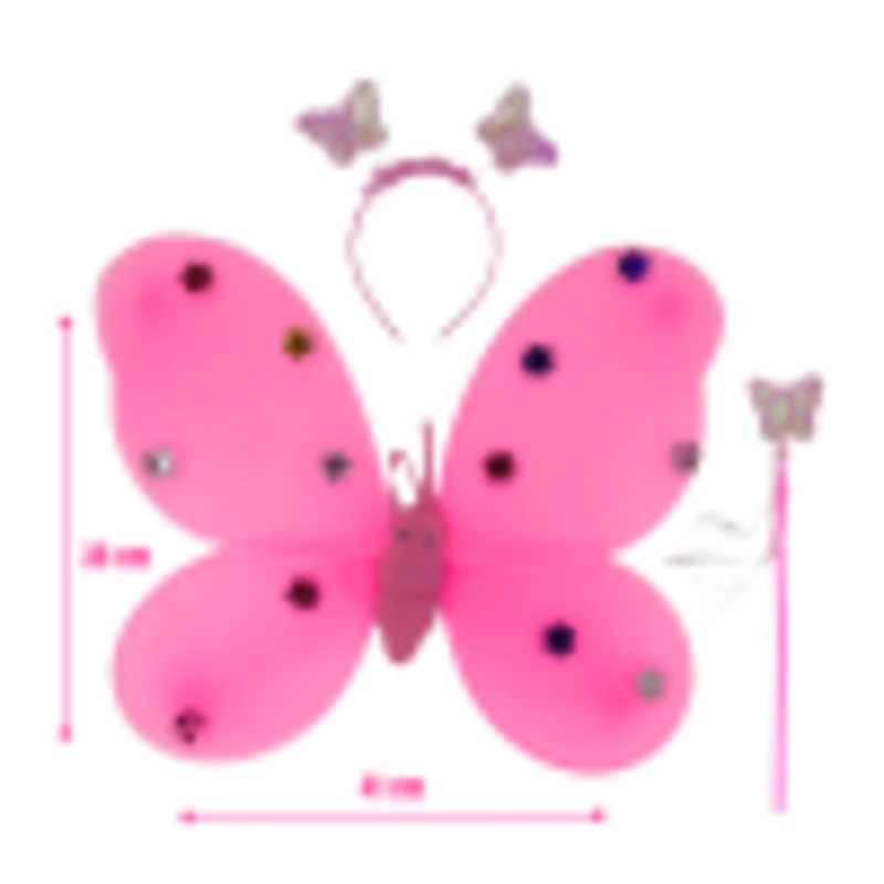 PACK X3 ALAS DE MARIPOSA – CONJUNTO ALA/VARITA ROSA - 1
