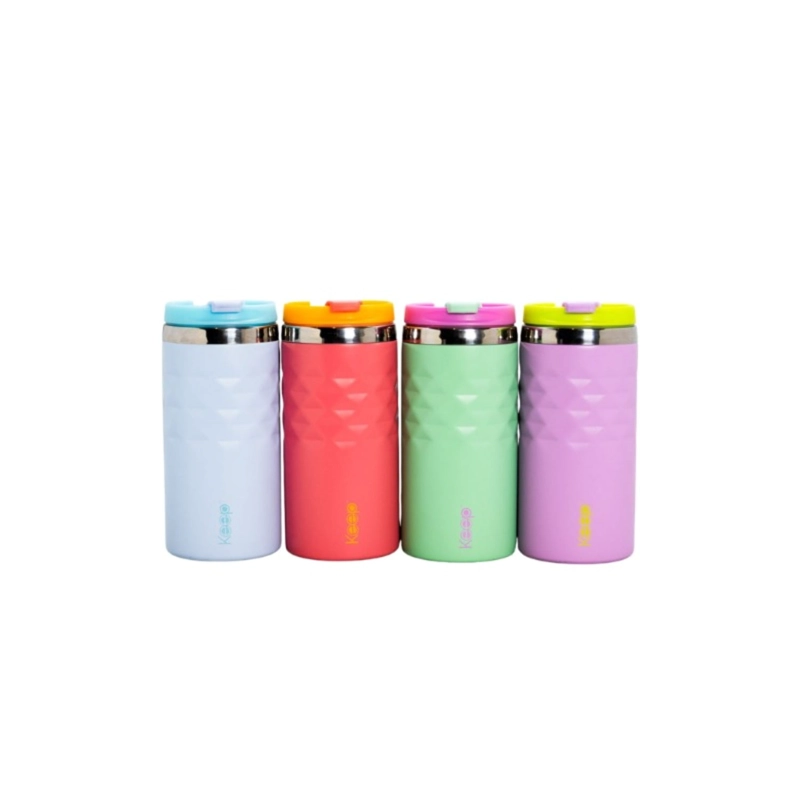 MUG DIAMOND DOBLE PARED 350ML KEEP MORADO - 1