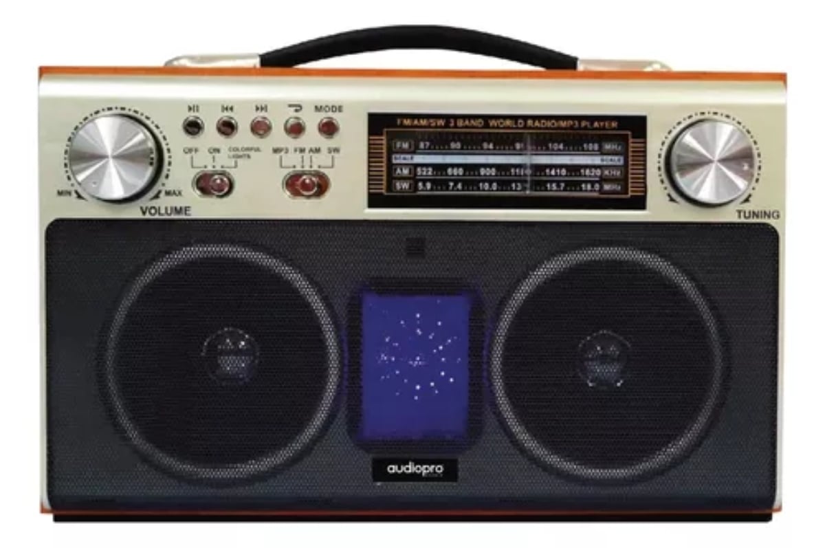 RADIO BLUETOOTH RETRO PORTÁTIL AUDIOPRO FM USB SD AP02056 - 1
