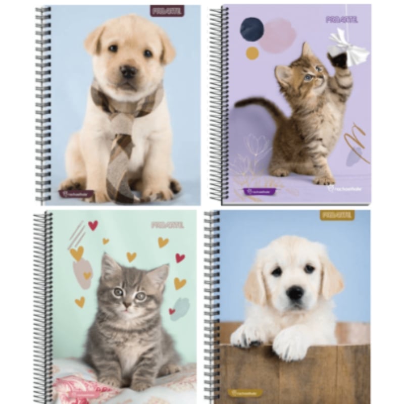 PACK X 6 CUADERNOS OEM PROARTE CARTA 150 HOJAS DISEÑO ANIMALES ADORABLES - 1