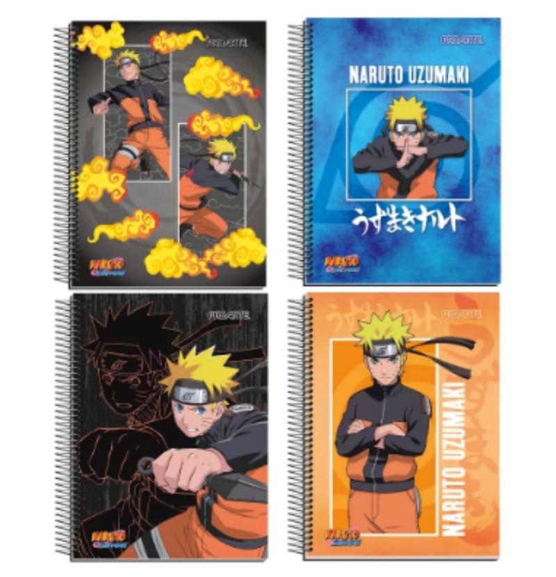 PACK X 6 CUADERNOS OEM PROARTE CUARTA 150 HOJAS DISEÑO NARUTO - 1