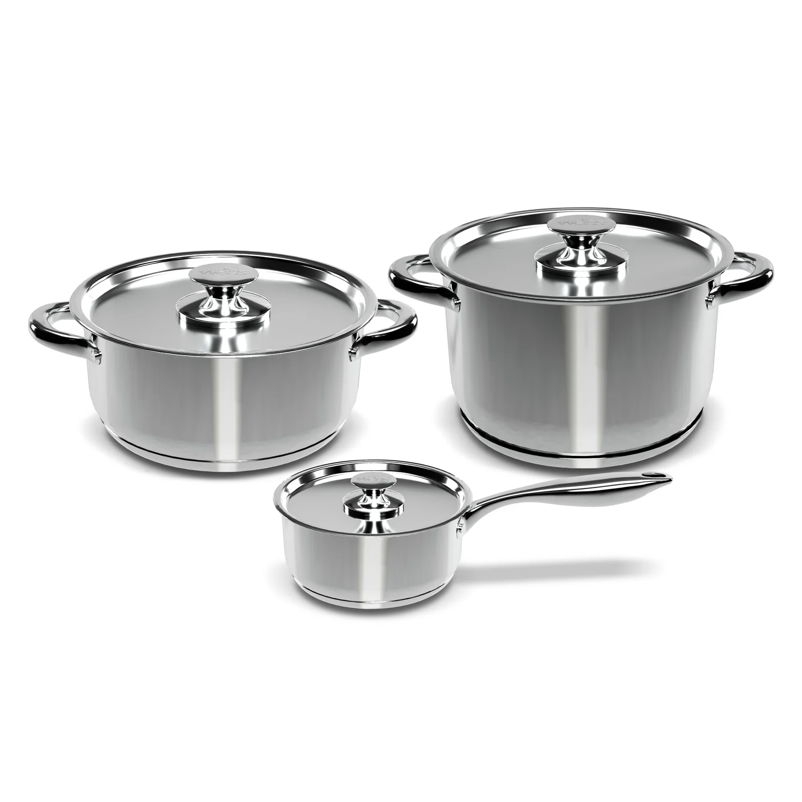 BATERÍA DE COCINA 6 PIEZAS ACERO INOXIDABLE 430-6SS - 1