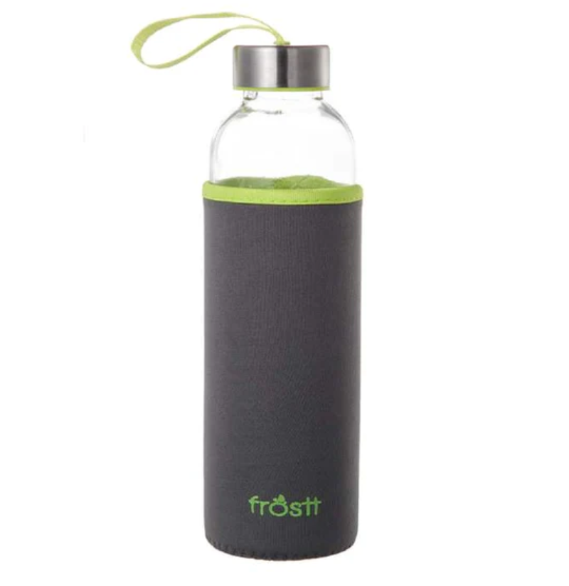 BOTELLA VIDRIO CON FUNDA 500ML GRIS - 1
