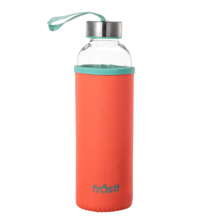 BOTELLA VIDRIO CON FUNDA 500ML NARANJA - 1