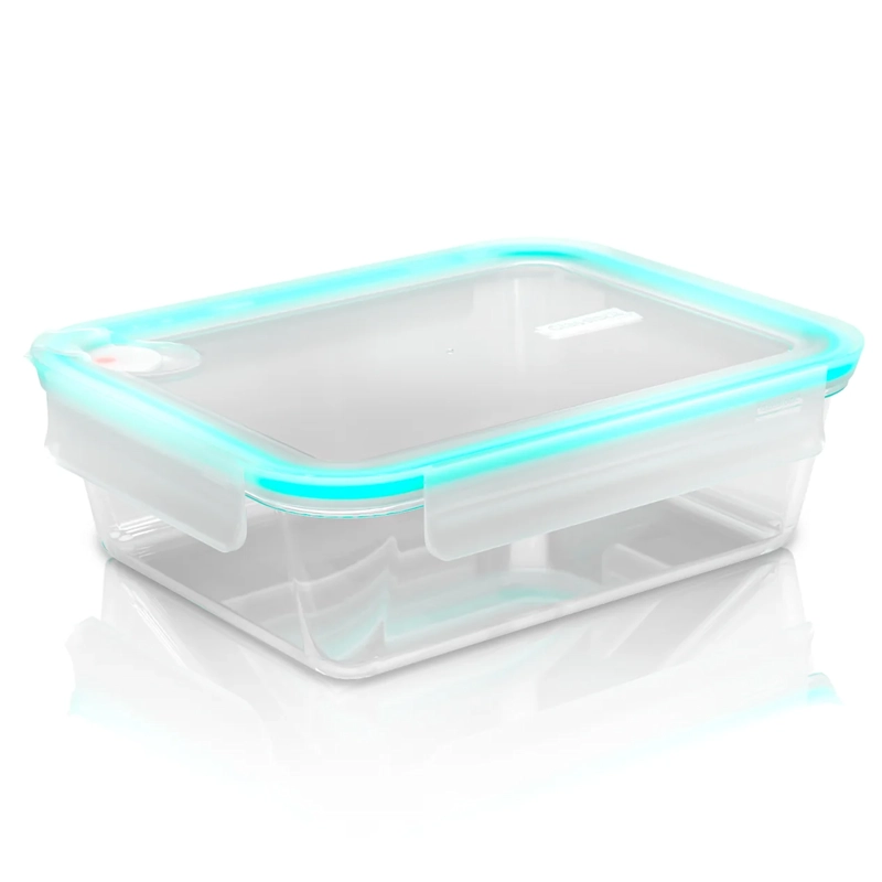 CONTENEDOR DE VIDRIO HERMÉTICO RECTANGULAR DE 1000 ML - 1