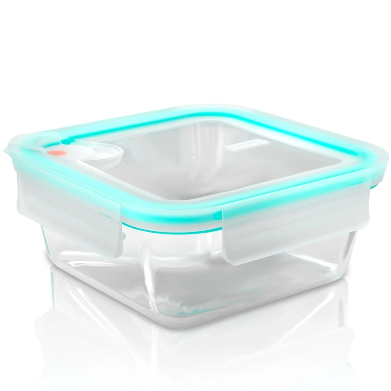 CONTENEDOR VIDRIO HERMÉTICO CUADRADO 1200 ML GLASSLOCK - 1