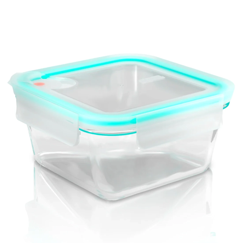 CONTENEDOR VIDRIO HERMETICO CUADRADO 490 ML GLASSLOCK - 1