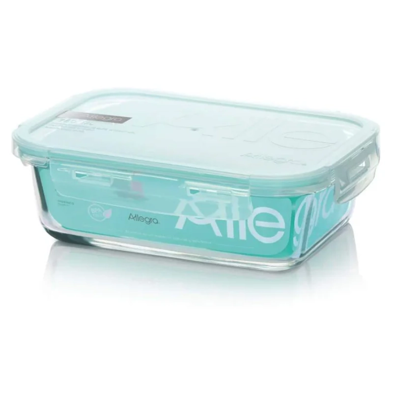 CONTENEDOR HERMÉTICO DE VIDRIO RECTANGULAR 590 ML - 1