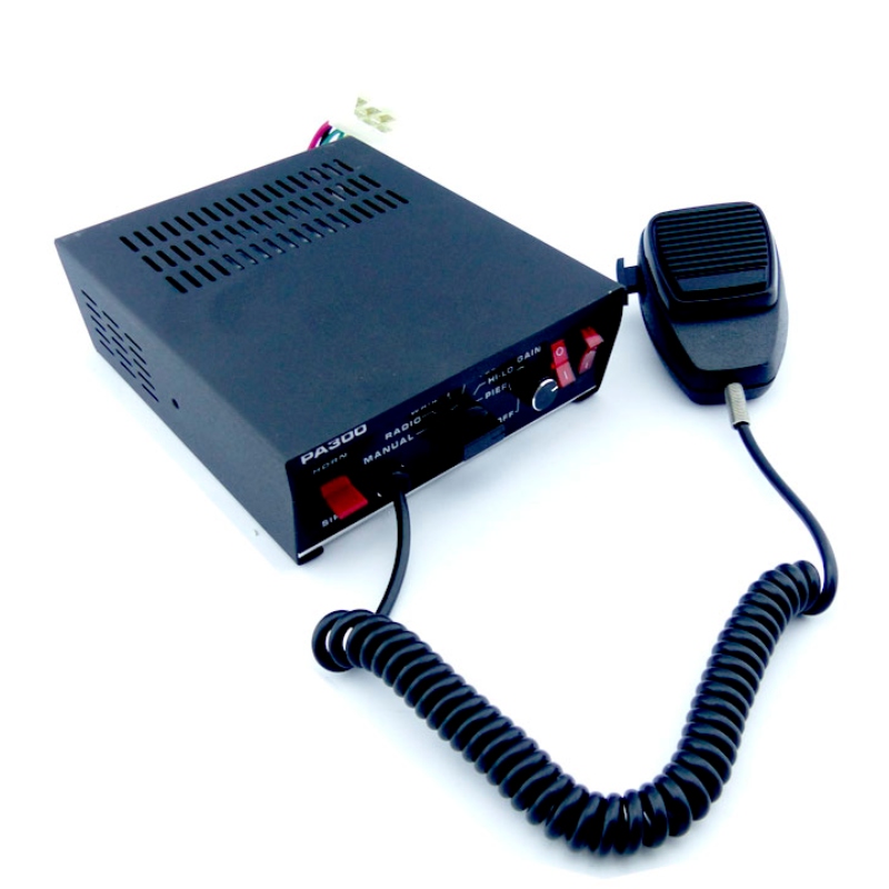 AMPLIFICADOR PARA SIRENA CON MICROFONO A 12 VOLT 300 WATT MODELO PA300 - 1