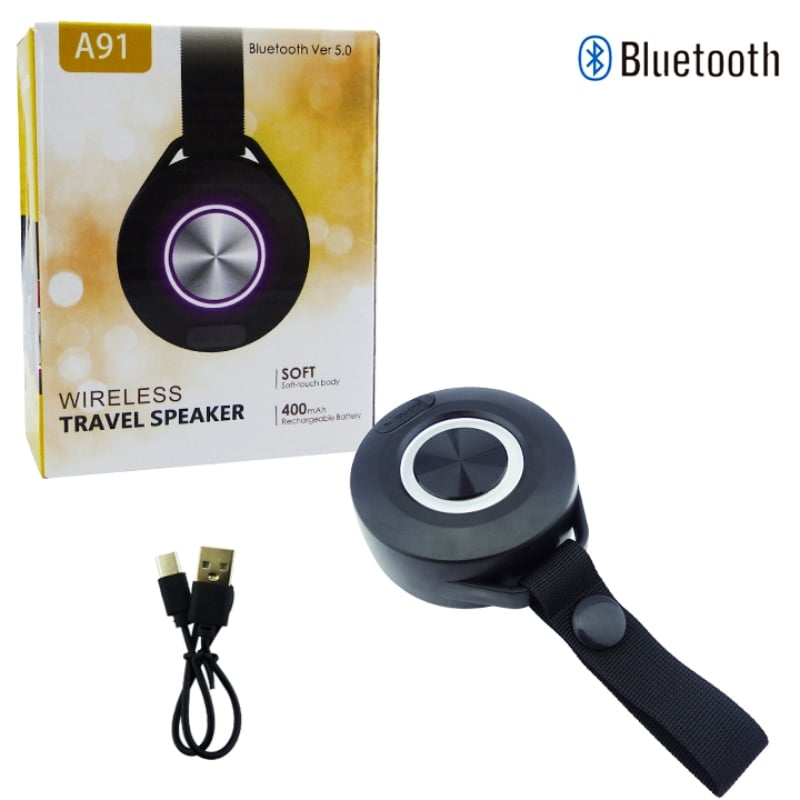 PARLANTE RECARGABLE BLUETOOTH CON LUZ Y CORREA PARA GUINDAR - 3