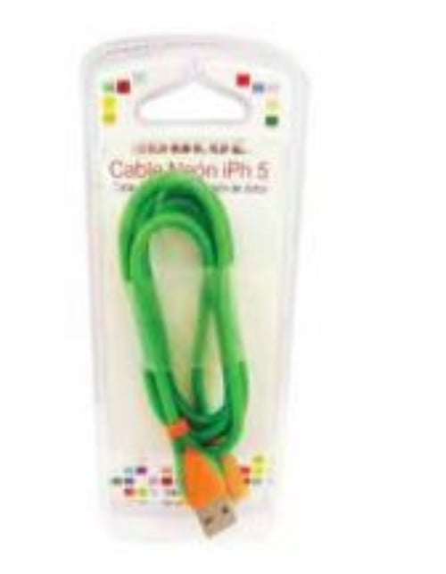 CABLE NEON IPHONE 5 GREEN - 1