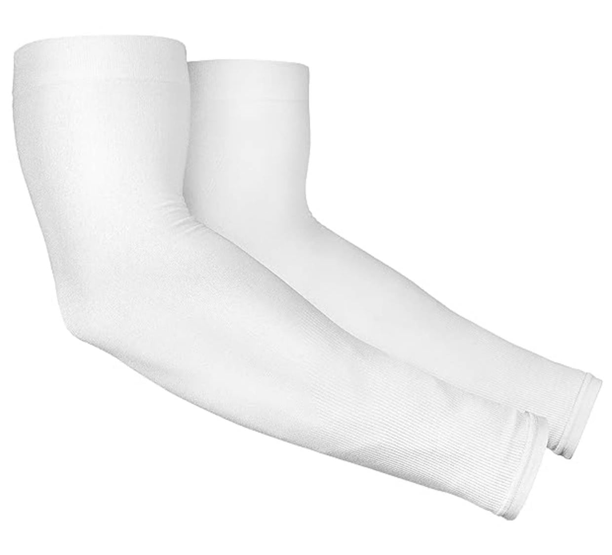 PAR DE MANGAS BRAZO OEM PROTECCION SOLAR DEPORTIVA UNISEX BLANCO - 1