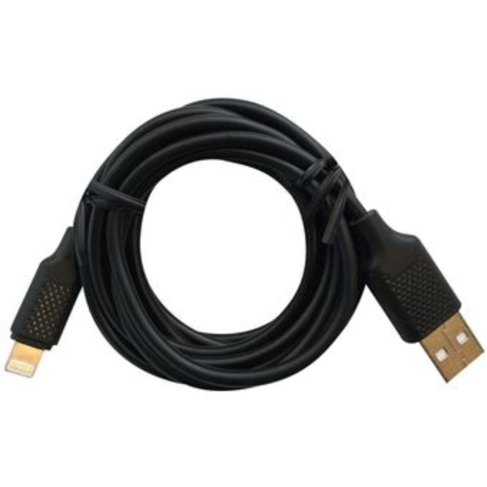 CABLE LIGHTNING 2 METROS USB IPHONE 5/6/7/8/X/11. BLACK - 1