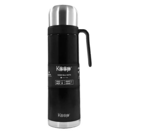 TERMO BALA CON MANIJA 1 LITRO KEEP - NEGRO - 1