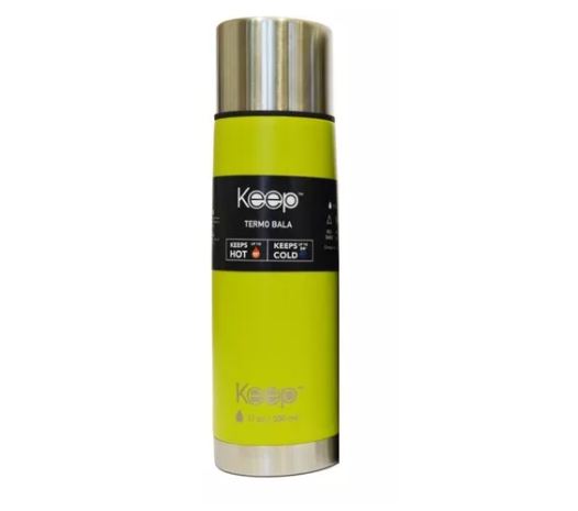 TERMO BALA 0.5L RUBBER KEEP - VERDE - 1