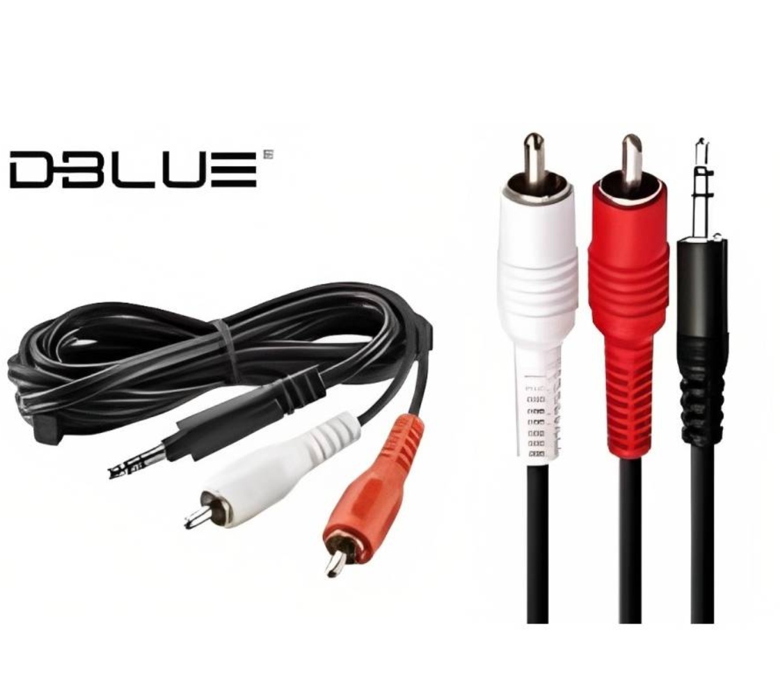 CABLE PLUG 3.5MM A RCA DE 3 METROS - 1