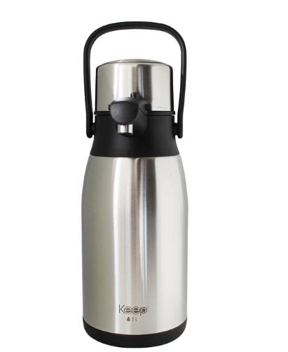 TERMO SIFÓN 1,9 LITROS ACERO INOXIDABLE KEEP - NEGRO - 1