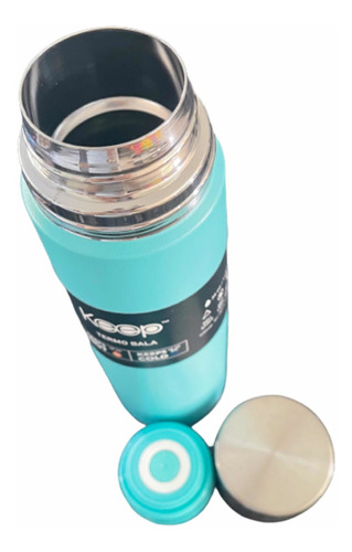 TERMO BALA 0.5L RUBBER KEEP - CELESTE - 2