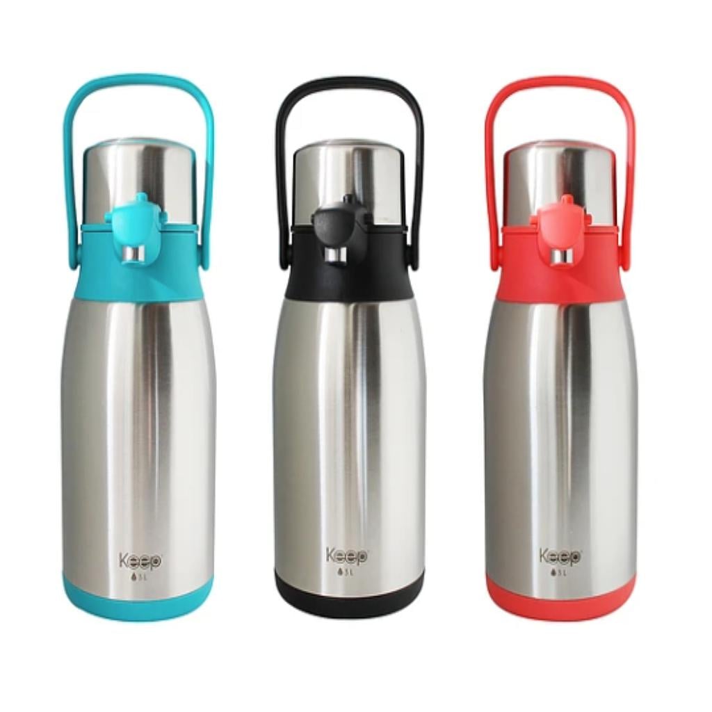 TERMO SIFÓN 1,9 LITROS ACERO INOXIDABLE KEEP - ROSA - 3