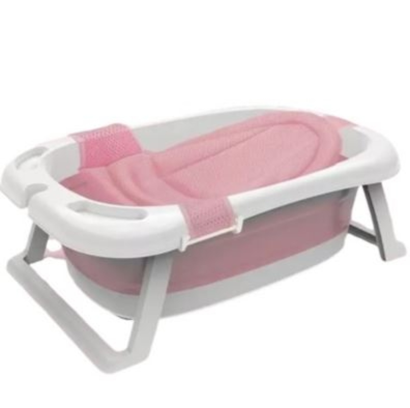 TINA BEBE BAÑERA PLEGABLE ANTIDES - ROSADO - 1