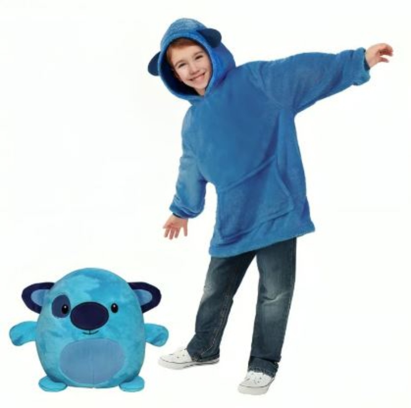 POLERÓN PELUCHE INFANTIL CON CAPUCHA MASCOTAS DIVERTIDAS - PERRO - 1