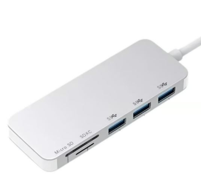 ADAPTADOR TYPE C TIPO C 3 X USB 3.0, TF, MICRO SD 5EN1 - 1