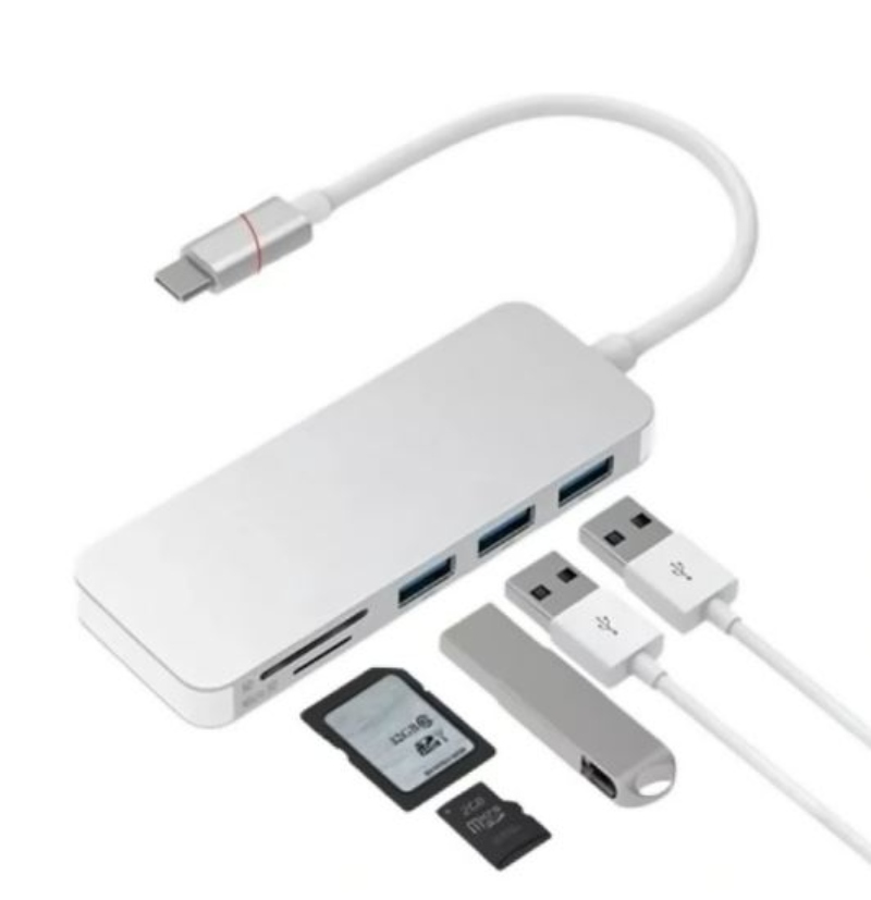 ADAPTADOR TYPE C TIPO C 3 X USB 3.0, TF, MICRO SD 5EN1 - 2
