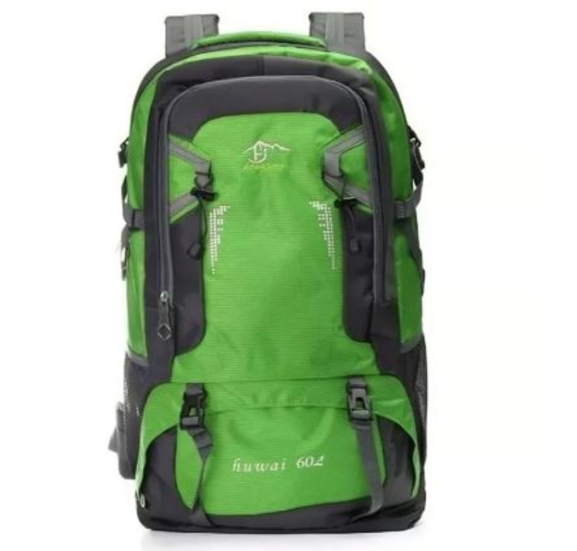 MOCHILA OEM NYLON VERDE 60 LITROS CAMPING OUTDOOR TREKKING - 2