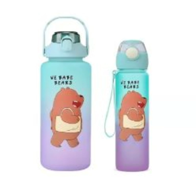 PACK 2 BOTELLAS AGUA MOTIVACIONAL WE ARE BEARS - MORADO - 1