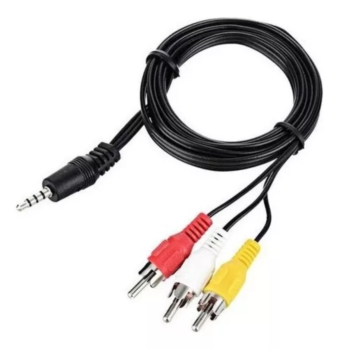 CABLE AUXILIAR RCA AUX 3.5MM DE AUDIO Y VIDEO 1METRO - 2