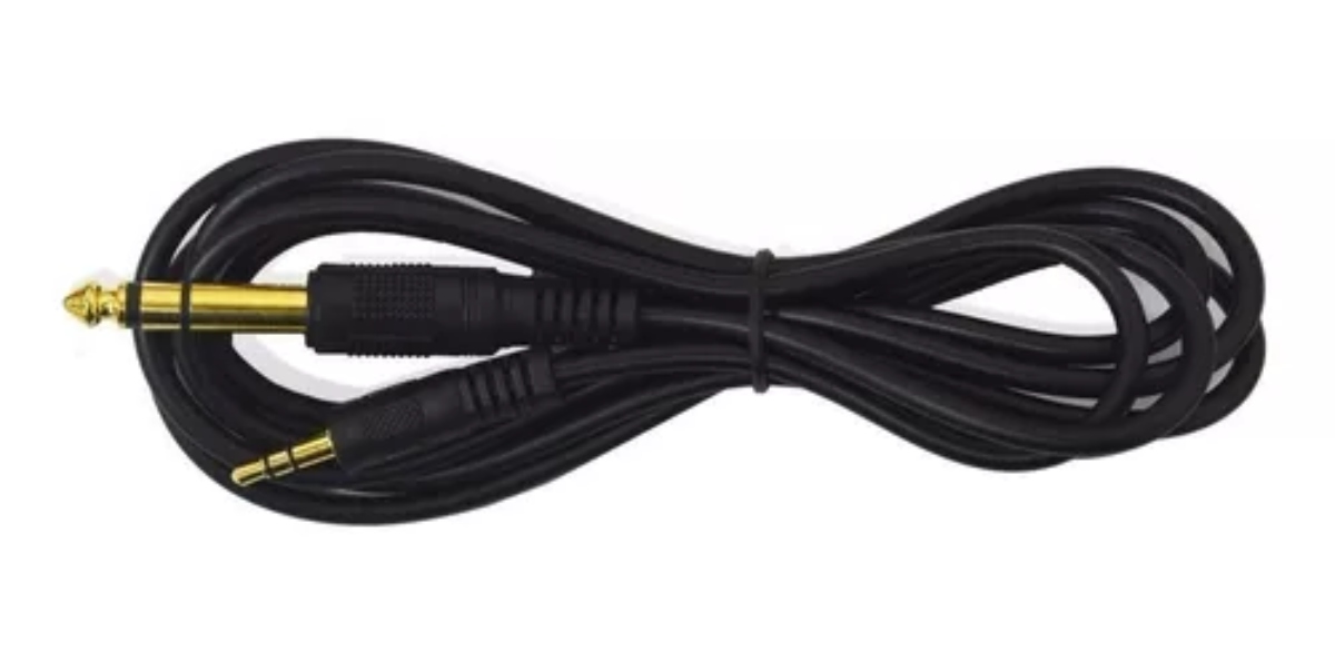 CABLE AUDIO JACK PLUG MACHO 6.3MM A MACHO 3.5MM - 1
