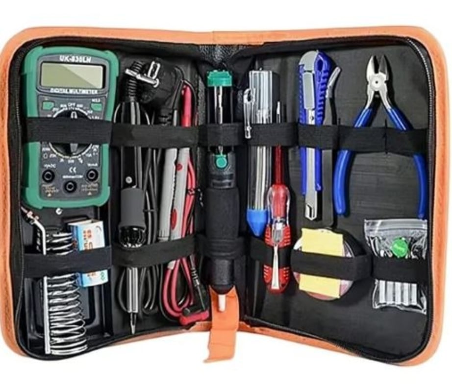 SET HERRAMIENTAS OEM CAUTIN SOLDAR 60 W MULTIMETRO TEMPERATURA 220 V - 1